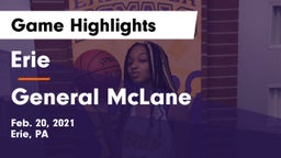 Erie  vs General McLane  Game Highlights - Feb. 20, 2021
