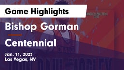 Bishop Gorman  vs Centennial  Game Highlights - Jan. 11, 2022