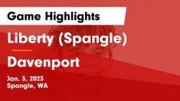 Liberty  (Spangle) vs Davenport  Game Highlights - Jan. 3, 2023