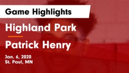 Highland Park  vs Patrick Henry   Game Highlights - Jan. 6, 2020