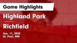 Highland Park  vs Richfield  Game Highlights - Jan. 11, 2020