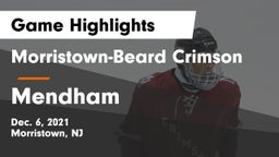 Morristown-Beard Crimson vs Mendham  Game Highlights - Dec. 6, 2021