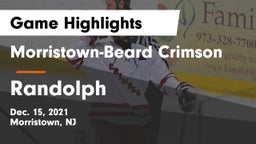 Morristown-Beard Crimson vs Randolph  Game Highlights - Dec. 15, 2021