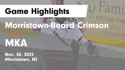 Morristown-Beard Crimson vs MKA Game Highlights - Nov. 30, 2022