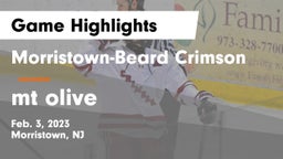 Morristown-Beard Crimson vs mt olive Game Highlights - Feb. 3, 2023