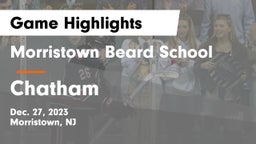 Morristown Beard School vs Chatham  Game Highlights - Dec. 27, 2023
