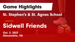 St. Stephen's & St. Agnes School vs Sidwell Friends  Game Highlights - Oct. 3, 2022
