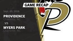 Recap: Providence  vs. Myers Park  2016