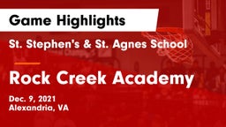 St. Stephen's & St. Agnes School vs Rock Creek Academy Game Highlights - Dec. 9, 2021