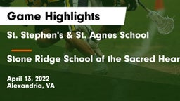 St. Stephen's & St. Agnes School vs Stone Ridge School of the Sacred Heart Game Highlights - April 13, 2022