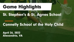 St. Stephen's & St. Agnes School vs Connelly School of the Holy Child  Game Highlights - April 26, 2022