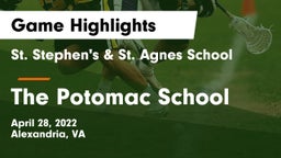 St. Stephen's & St. Agnes School vs The Potomac School Game Highlights - April 28, 2022