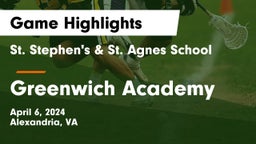 St. Stephen's & St. Agnes School vs Greenwich Academy Game Highlights - April 6, 2024