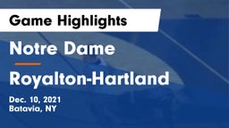 Notre Dame  vs Royalton-Hartland  Game Highlights - Dec. 10, 2021