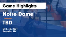 Notre Dame  vs TBD Game Highlights - Dec. 30, 2021