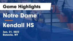 Notre Dame  vs Kendall HS Game Highlights - Jan. 21, 2022
