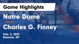 Notre Dame  vs Charles G. Finney  Game Highlights - Feb. 3, 2023