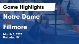 Notre Dame  vs Fillmore Game Highlights - March 3, 2023