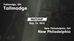 Matchup: Tallmadge High vs. New Philadelphia  2016