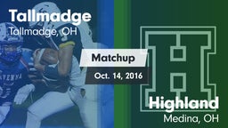 Matchup: Tallmadge High vs. Highland  2016