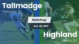 Matchup: Tallmadge High vs. Highland  2017