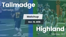 Matchup: Tallmadge High vs. Highland  2018
