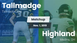 Matchup: Tallmadge High vs. Highland  2019