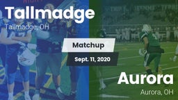 Matchup: Tallmadge High vs. Aurora  2020