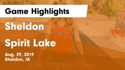 Sheldon  vs Spirit Lake  Game Highlights - Aug. 29, 2019