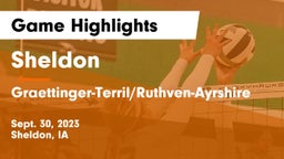 Sheldon  vs Graettinger-Terril/Ruthven-Ayrshire  Game Highlights - Sept. 30, 2023