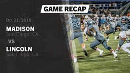 Recap: Madison  vs. Lincoln  2016