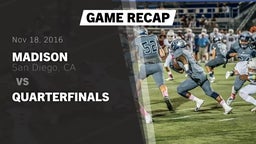 Recap: Madison  vs. quarterfinals 2016