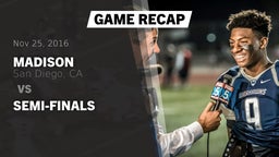 Recap: Madison  vs. Semi-Finals 2016