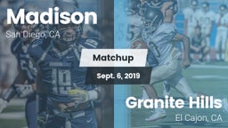 Matchup: Madison vs. Granite Hills  2019