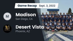 Recap: Madison  vs. Desert Vista  2022
