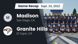 Recap: Madison  vs. Granite Hills  2022