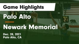 Palo Alto  vs Newark Memorial  Game Highlights - Dec. 28, 2021