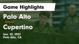 Palo Alto  vs Cupertino  Game Highlights - Jan. 25, 2022