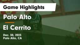 Palo Alto  vs El Cerrito  Game Highlights - Dec. 30, 2023