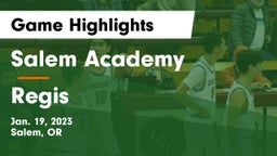 Salem Academy  vs Regis  Game Highlights - Jan. 19, 2023