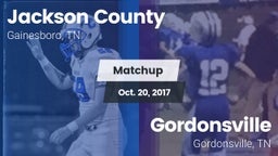 Matchup: Jackson County High vs. Gordonsville  2017