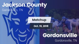Matchup: Jackson County High vs. Gordonsville  2018