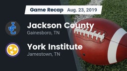 Recap: Jackson County  vs. York Institute 2019