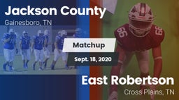 Matchup: Jackson County High vs. East Robertson  2020