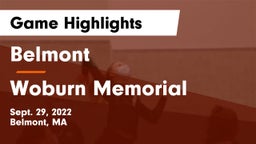 Belmont  vs Woburn Memorial  Game Highlights - Sept. 29, 2022