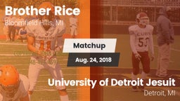 Matchup: Brother Rice High vs. University of Detroit Jesuit  2018