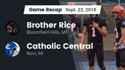 Recap: Brother Rice  vs. Catholic Central  2018