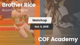 Matchup: Brother Rice High vs. COF Academy 2018