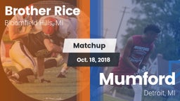 Matchup: Brother Rice High vs. Mumford  2018