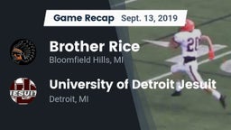 Recap: Brother Rice  vs. University of Detroit Jesuit  2019